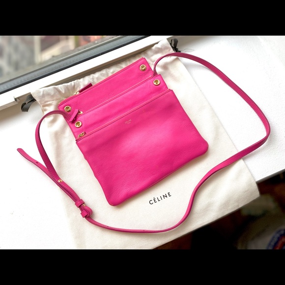❌SOLD❌ CÉLINE Trio Small Fuchsia Smooth Calfskin - Picture 4 of 9